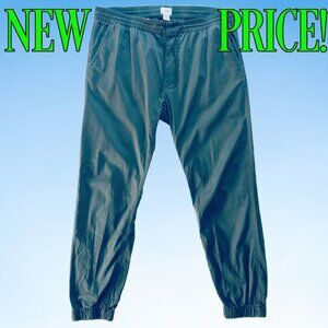 H&M Stretch Cotton Jogger Pants, Olive Green, Sz XL